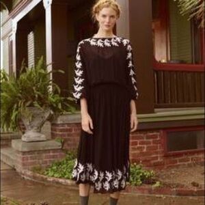 The GREAT. Black The Fauna Dress XS NWT